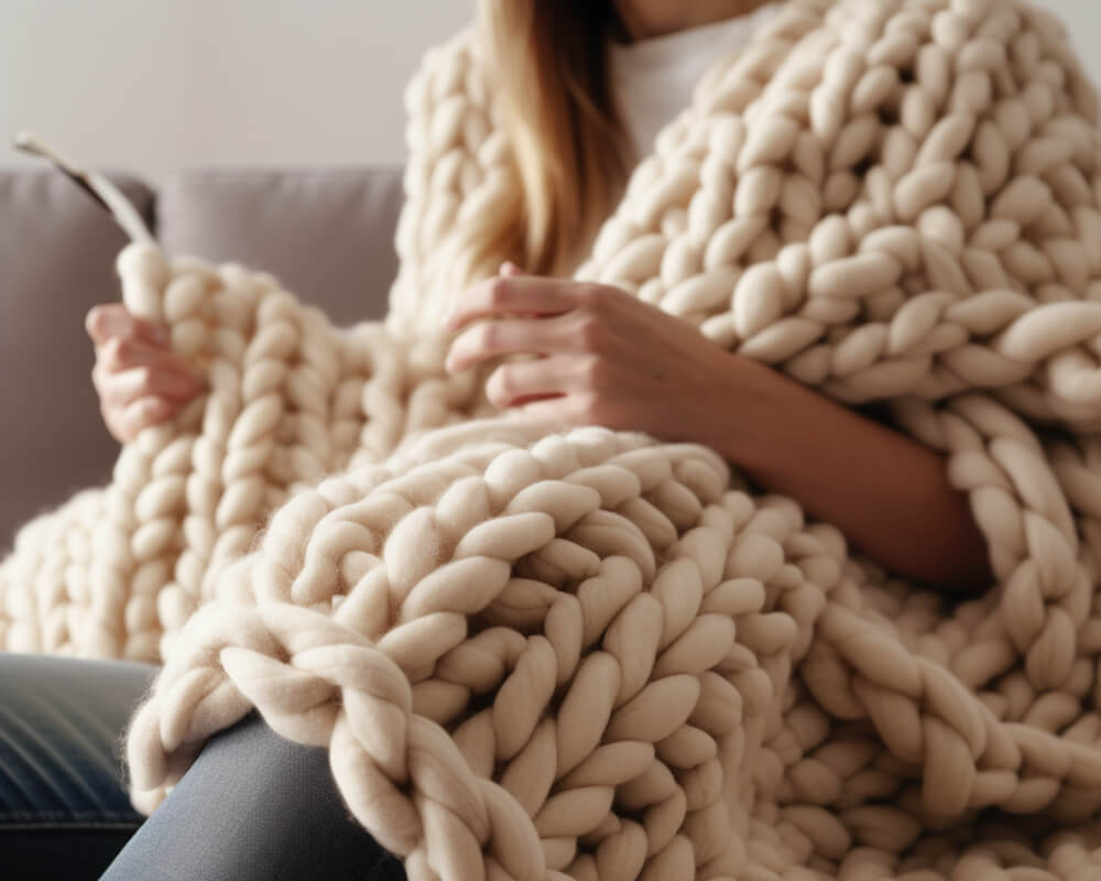 Chunky Comfort: Dive into Cozy Knit Blankets!