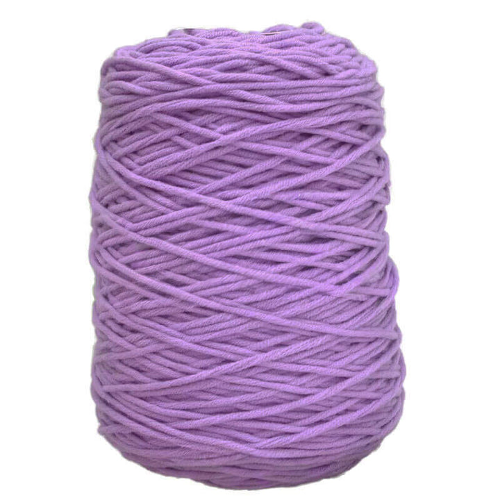 Skein of acrylic tufting yarn on a white background