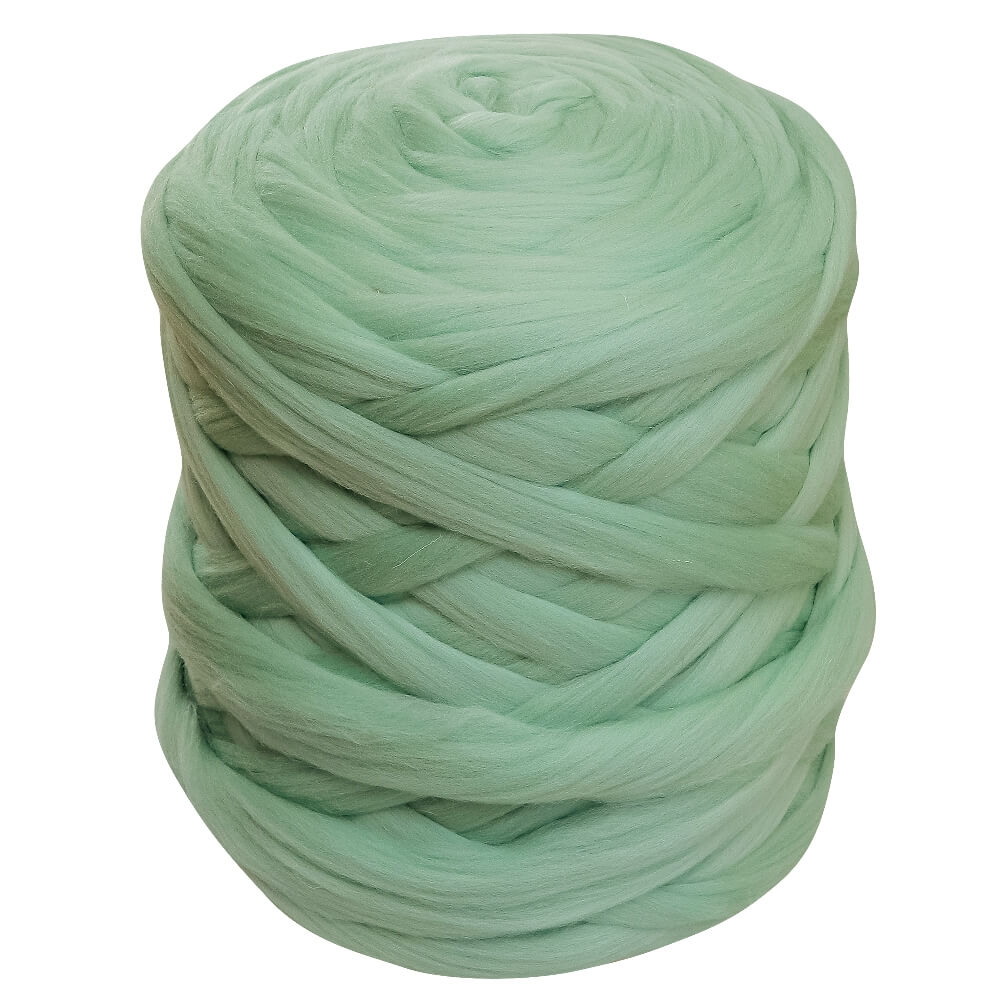 mint colour hand knitting yarn ball