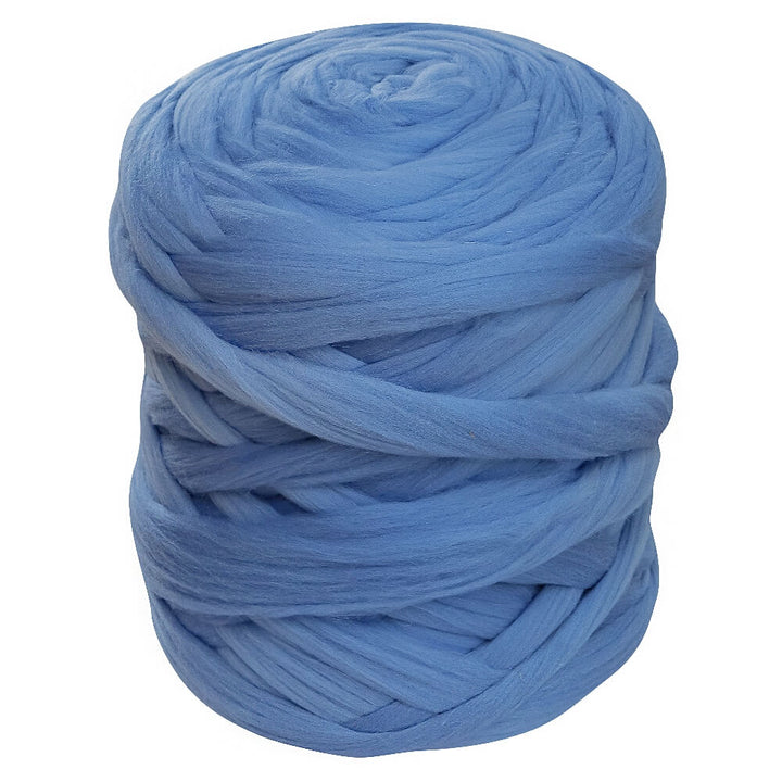 baby blue super chunky yarn ball for hand knitting