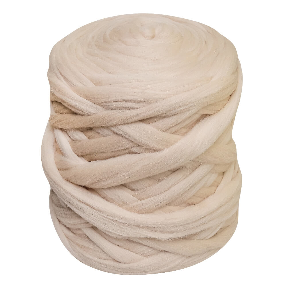 chunky yarn merino wool in beige