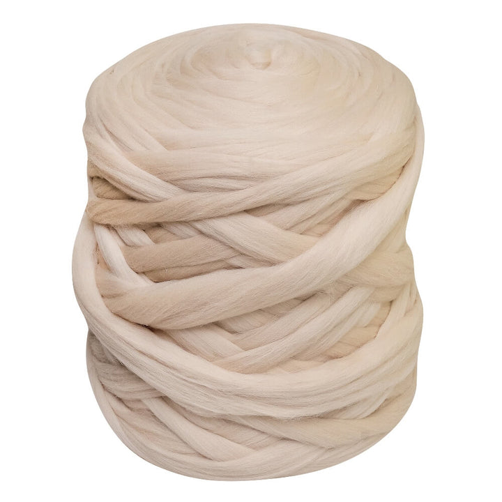 chunky yarn merino wool in beige