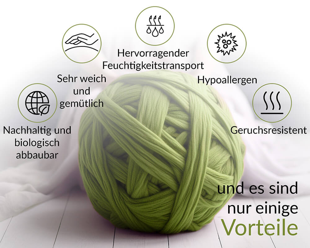 ein grünes Wollknäuel auf dem Boden
