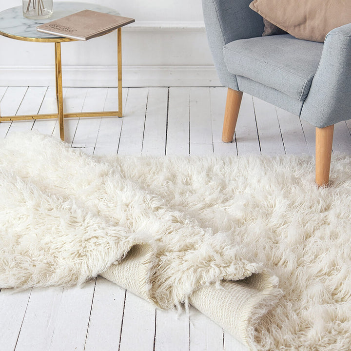 Natural Shag Flokati Rug 4" (10cm) Pile 2000 GSM