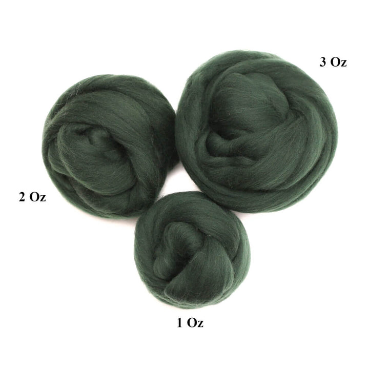 moss green felting wool