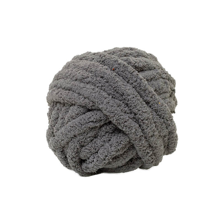 giant chenille yarn ball on a white background