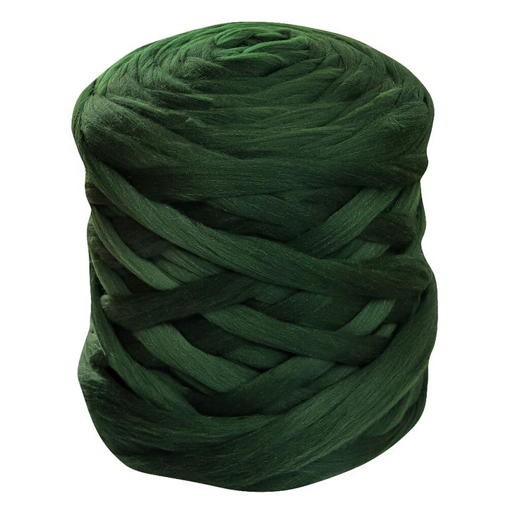 giant yarn ball for arm knitting in moss green