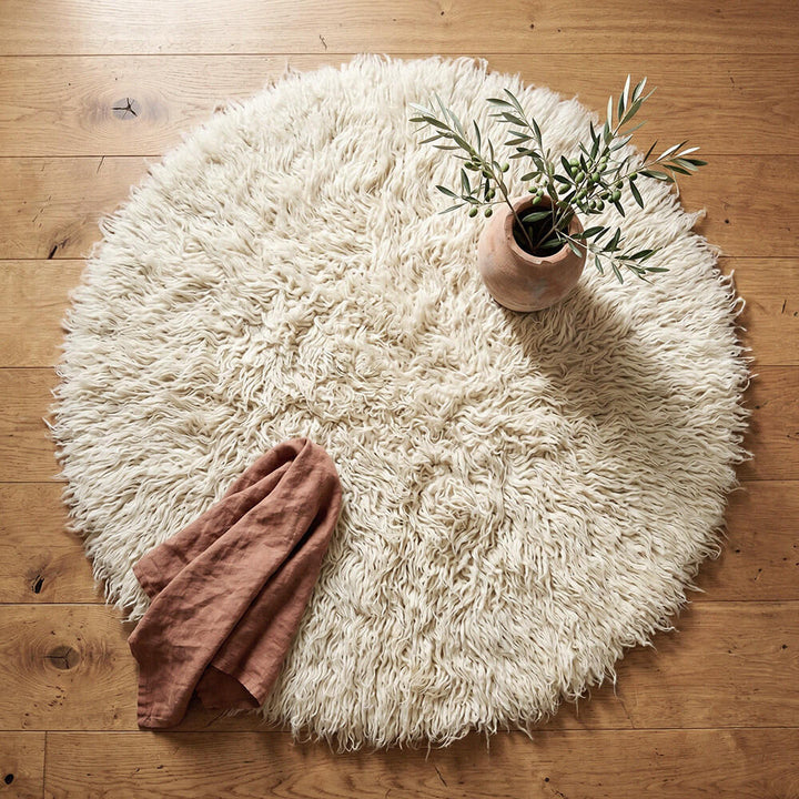 Round Flokati Rug 3.25" (8cm) Pile 1400 GSM