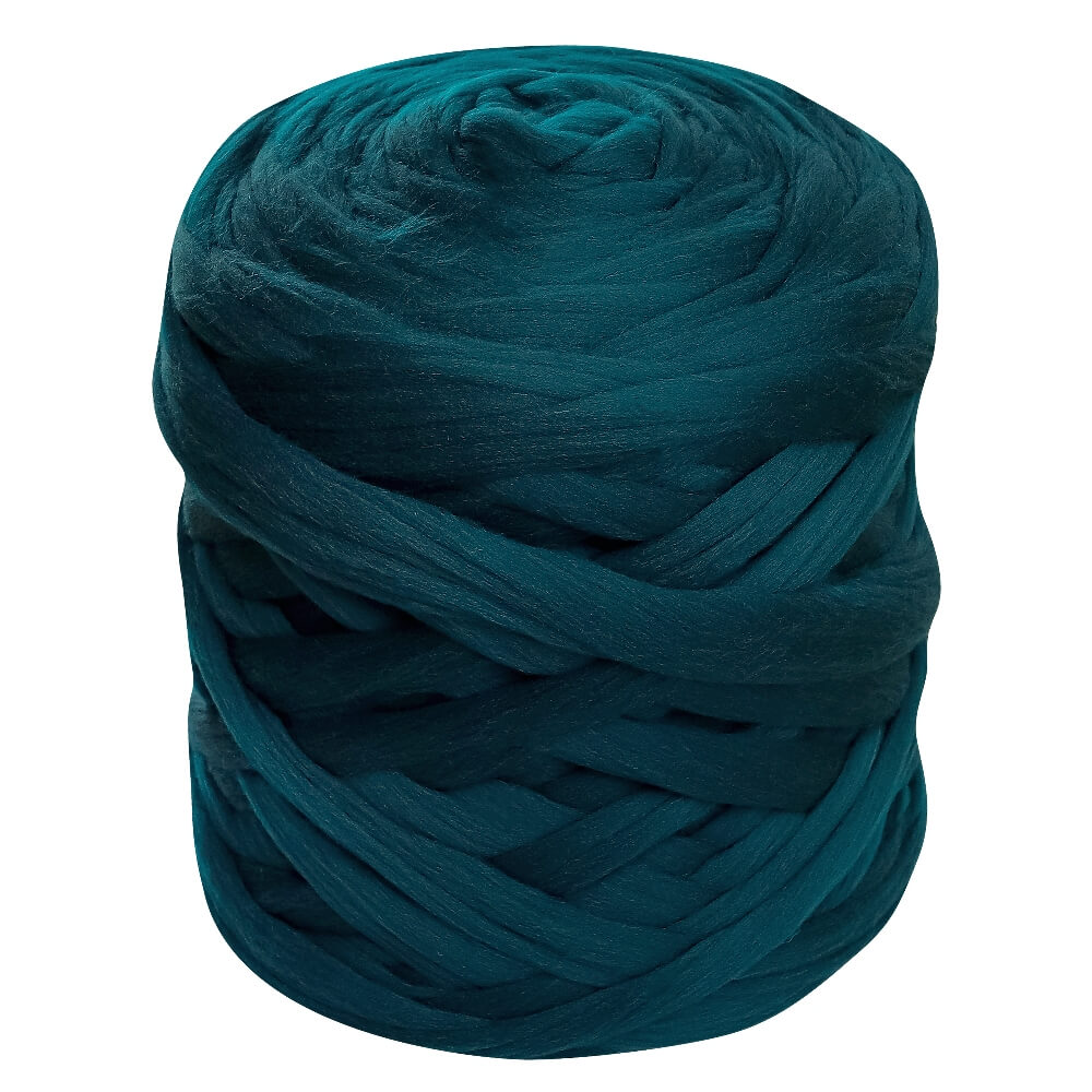 teal colour chunky knit yarn ball