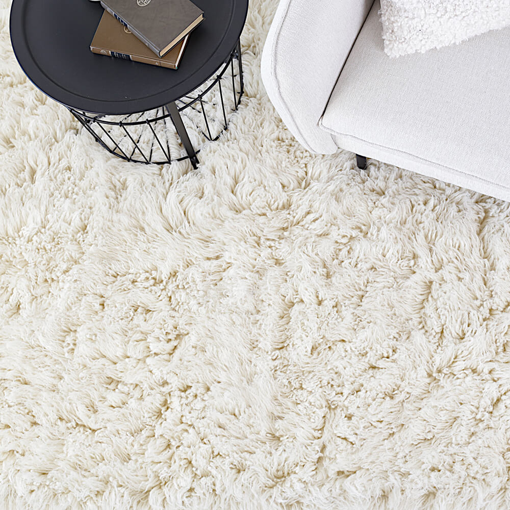 Natural Shag Flokati Rug 4" (10cm) Pile 2000 GSM