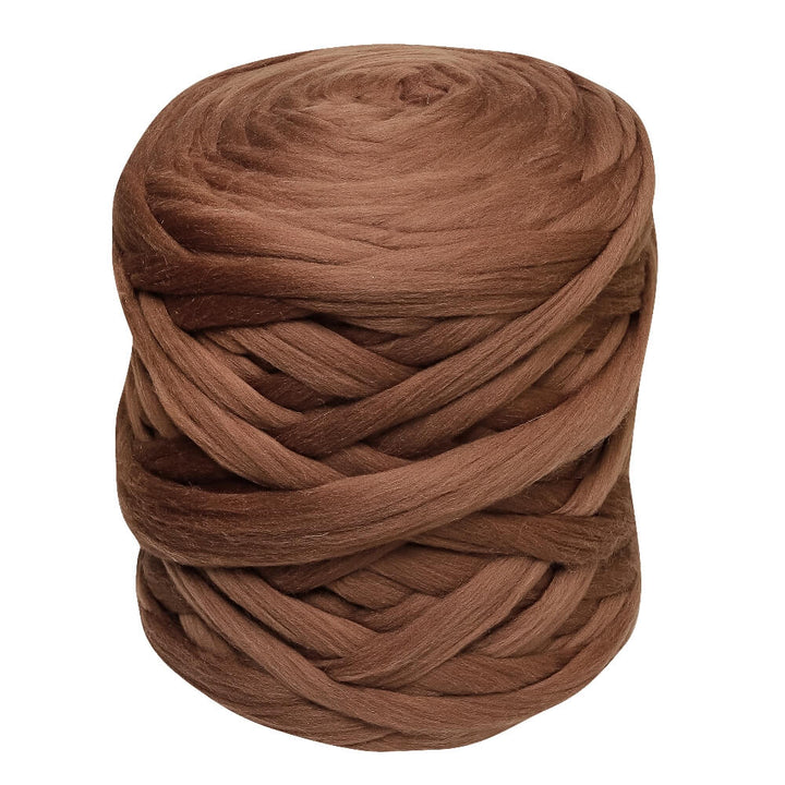 light brown chunky wool yarn